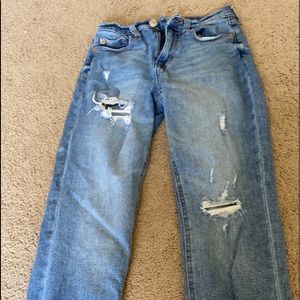 womens straight leg jeans, size: 000, color: blue